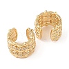 Rack Plating Brass Micro Pave Clear Cubic Zirconia Cuff Earrings for Women EJEW-G394-02G-2
