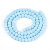 Frosted Opaque Glass Beads Strands GLAA-T032-P4mm-MBB10-2