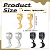 6Pcs 3 Colors 304 Stailess Steel Hoop Earrings EJEW-LP0007-061-2