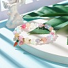 Candy Color Round Beaded Stretch Bracelet with Heart Star Carrot Charm for Women BJEW-JB07636-03-2
