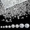 8 Strands 4 Size Transparent Glass Beads Strands EGLA-YW0003-10A-1