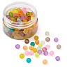 Transparent Frosted Glass Beads and Two Tone Crackle Glass Beads FGLA-CD0001-01-7