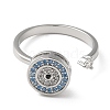 Rotatable Open Ring with Cubic Zirconia RJEW-Q776-02P-01-2