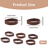 20Pcs Leather Watch Strap Bezel AJEW-FH0005-08B-2