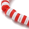 Elegant Christmas Handmade Polymer Clay Heishi Beaded Stretch Bracelets MV9996-44-3