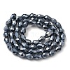 Electroplate Glass Beads Strands EGLA-D017-7x5mm-2-3