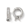 Brass Clear Cubic Zirconia Fold Over Clasps KK-A236-14P-1