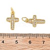 Brass Micro Pave Cubic Zirconia Pendants KK-C092-21C-G-3