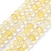 Transparent Crackle Glass Beads Strands CCG-L050-01A-04-1