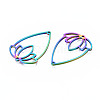 Rainbow Color 201 Stainless Steel Connector Charms STAS-N098-043M-3