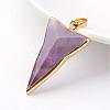 Natural Amethyst Pendants G-H046-02-2