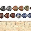 Gradient Color Natural  Labradorite & Mahogany Obsidian & Blue Spot Jasper & Unakite Beads Strands G-B185-A14-6