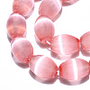 Dyed Natural Selenite Beads Strands G-T138-232H-3