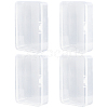 4Pcs Plastic Card Storage Boxes with Hinged Lids CON-CP0001-017-7