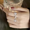 925 Sterling Silver Round Ball Open Cuff Ring for Women JR910B-6