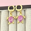 201 Stainless Steel Enamel Hoop Earrings FS-WG6C184-07-1