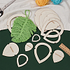 BENECREAT 1 Set Wood Macrame Leaf/Flower Cutting Template DIY-BC0009-99-5