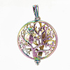 Plated Alloy Locket Pendants PALLOY-S114-11-1