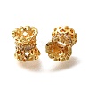 Rack Plating Brass Micro Pave Cubic Zirconia Connector Charms KK-M313-06G-1