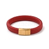 Ion Plating(IP) Braided Microfiber Leather Cord Bracelets for Men BJEW-Z081-06G-4