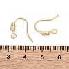 Brass Micro Pave Clear Cubic Zirconia Earring Hooks KK-Z084-10G-3