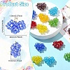 7Pcs 7 Colors Handmade Copper Wired Glass Beaded Heart Pendants PALLOY-CJ00101-2