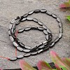 Electroplated Leaf Non-magnetic Synthetic Hematite Bead Strands G-E295-15-3