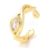 Rack Plating Brass Pave Clear Cubic Zirconia Open Cuff Rings RJEW-Q770-32G-3