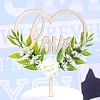 Heart with Word Love Wood Cake Toppers HULI-PW0002-157-2