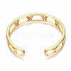 Brass Micro Pave Clear Cubic Zirconia Cuff Bangles BJEW-N302-001-NF-3