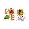 50Pcs Cartoon Sunflower Paper Sticker Label Set DIY-G066-03-2