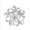 Exquisite ABS Plastic Pearl Flower Brooch PW-WG27627-01-1