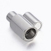 Tarnish Resistant Smooth 304 Stainless Steel Magnetic Clasps with Glue-in Ends STAS-H402-63P-3mm-2