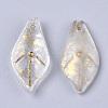 Transparent Spray Painted Glass Pendants GLAA-R215-03-B06-2