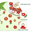 60Pcs 15 Styles Alloy Enamel Pendants ENAM-CJ0006-46-3