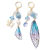 Natural Aquamarine Leverback Earrings EJEW-TA00591-02-1