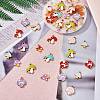 48Pcs 12 Style Autumn Theme Alloy Enamel Charms ENAM-SZ0003-12-3