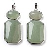 Natural Green Aventurine Human Body Shaped Pendants G-P552-03P-04-1