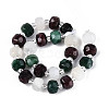 Natural Fuchsite & Garnet & White Moonstone Beads Strands G-T144-20A-01-2