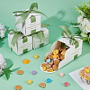 Gold Stamping For You White Paper Candy Boxes with Ribbon CON-WH0043-302A-4