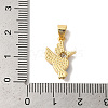 Rack Plating Brass Cubic Zirconia Pendants KK-K385-65G-4