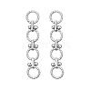 304 Stainless Steel Ring Dangle Stud Earrings LU8104-2-1