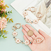   2Pcs 2 Style Alloy Enamel Sunflower Link Purse Strap Extenders FIND-PH0017-11-3