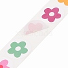 500Pcs Flower Stickers AJEW-S089-09-3