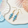 Light Gold Alloy Enamel Dangle Earrings EJEW-JE05607-04-2