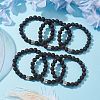 12Pcs 12 Styles 8mm Round Natural Lava Rock Constellation Beaded Bracelet Sets BJEW-JB10870-2