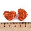 Heart Shaped Polymer Clay Rhinestone Beads CLAY-NH0002-02A-3