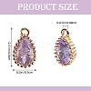 10Pcs Brass Micro Pave Cubic Zirconia Charms KK-SZ0002-47-2