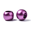 Matte Spray Painted Acrylic European Beads ACRP-TD001-03A-05-3