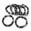 Natural Rutilated Quartz Round Beads Stretch Bracelets for Women BJEW-Z158-03H-03-4